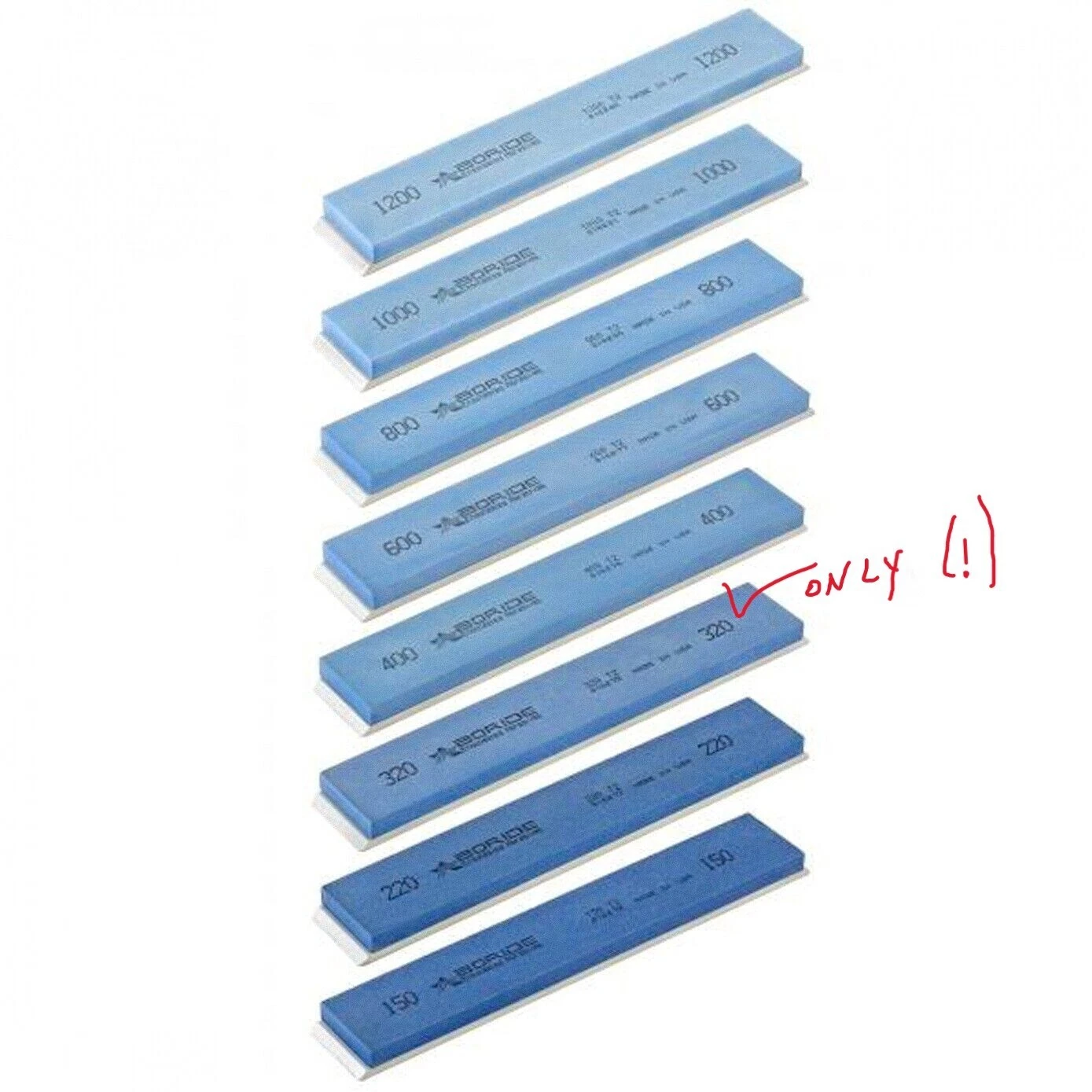 Boride T2 series 6х1" knife sharpening stone + Free shipping (320 Grit)