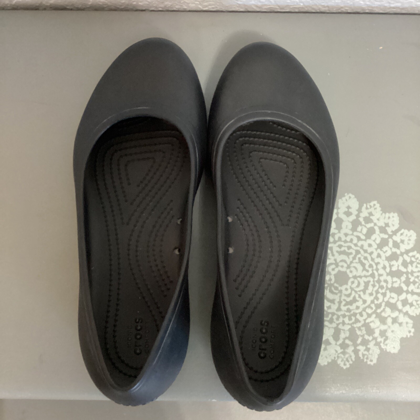 CROCS At Work Shoes Iconic Comfort Ballet Flats Matte… Gem