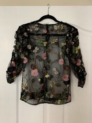 h&m sheer top