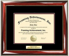 Engraved University Diploma Frame Certificate Frames Graduation College Framing