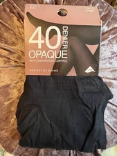 Evans 1 Pair of Black 40 Denier Opaque Temperature Control Tights All Sizes