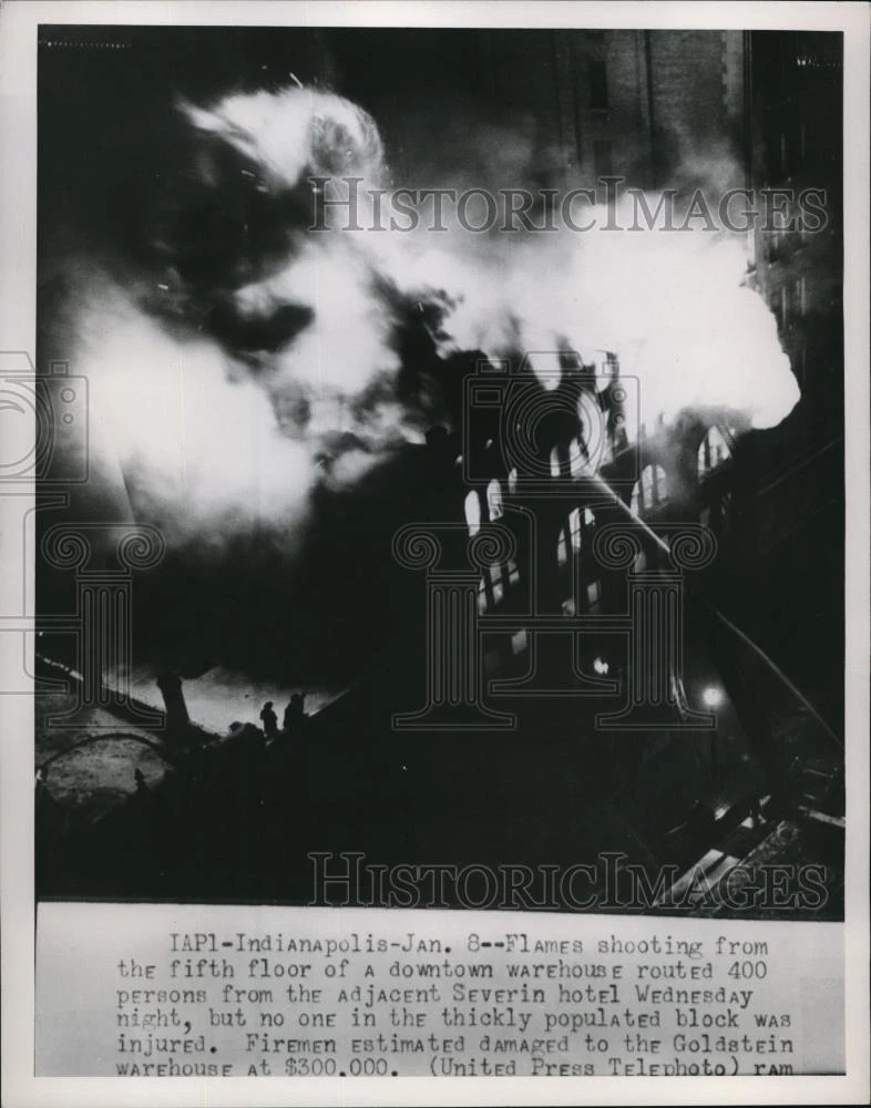 1953 Press Photo Indianapolis Downtown Warehouse Fire | eBay