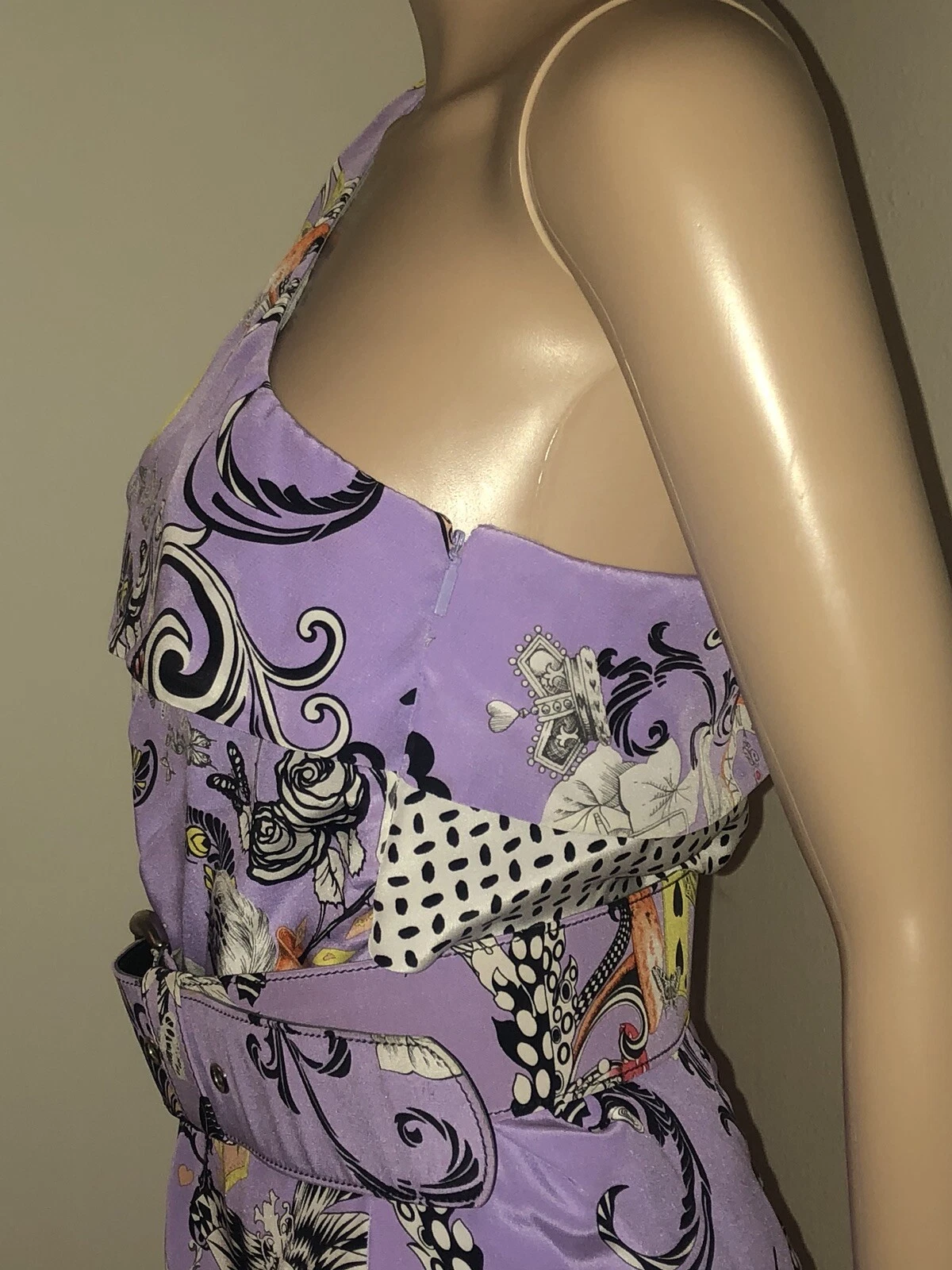 Abito Versace Viola Stampa