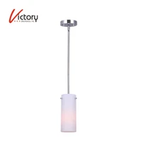 NEW Canarm Lander Pendant Light | IPL1063A01CH | Chrome / Flat Opal Glass