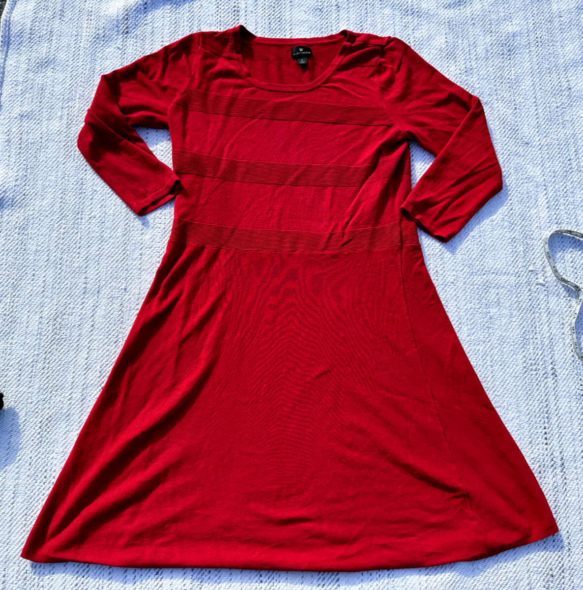 Worthington Dress Large Red 3/4 Sleeve Around Neck A Line tight Knit Womens | eBay Worthington Dress Large Red 3/4 Sleeve Around Neck A Line tight Knit Womens | eBay