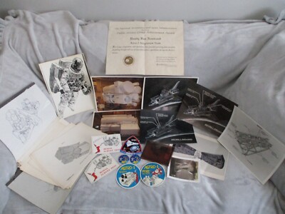 NASA/TELEDYNE SHUTTLE ASTRO-1 (1ST GEN PHOTOS) NEG+CONCEPT DRAWINGS/DECALS/PINS