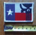 PATCH TEXAS STATE FLAG SKULL TX  HOOK & LOOP ARMY NAVY PATCH — photo 4