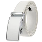 Leisure HJones Men's Leather Belt Automatic Buckle Belt Ratchet Strap Gift Belt