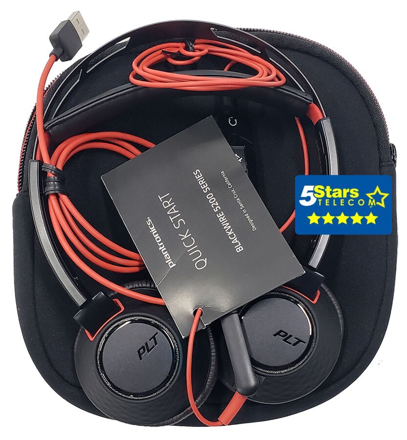 ヘッドホン PLANTRONICS C5220 USB-C BLACK Plantronics Blackwire C5220 USB-A Headset (207576-01) - Rnewed