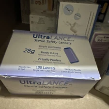 Sterile Safety Lancet, 1.8Mm Depth, 28Gauge, 100 Count, Diabetic Supplies