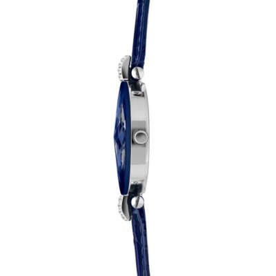 Women Jowissa Swiss  Blue Faceted Crystal Accent Leather Strap Watch Roma Navy Blue Minimal Roman Dial Watch for Women Leather  main image 4