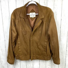 Remy Leather Jacket Mens 42 Brown Soft Suede USA Made Vintage Classic