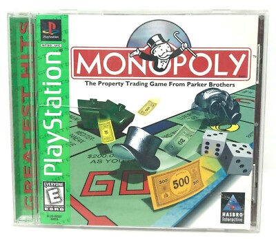 Monopoly (Sony PlayStation 1, 1998) Used Tested Works PS1