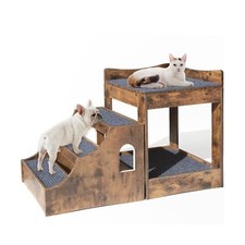 Pet Window Perch with Stairs, Super Large Pet Bunk Bed for Dog and Cat, Multi...