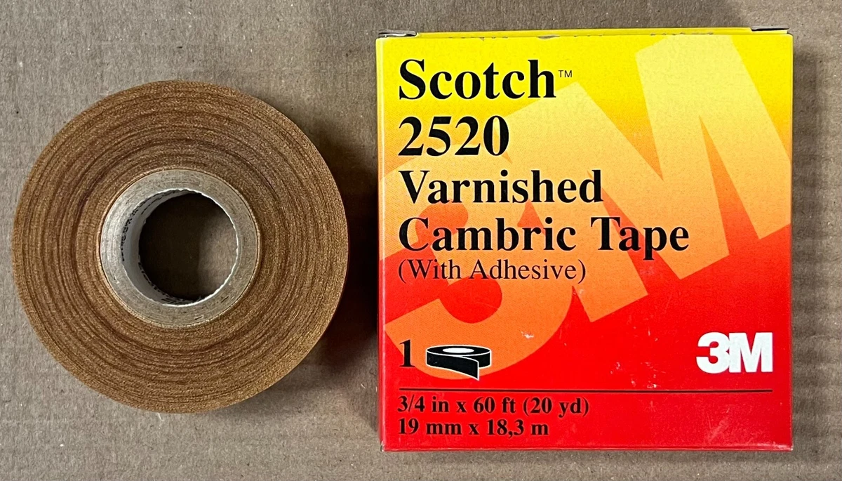 SCOTCH 2520 3/4 X 36 YDS VARNISHED CAMBRIC TAPE, 43 OFF