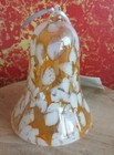 ZORZA Polish Art Gold White Murano Inspired Christmas Decor 5" Glass Bell NWT — photo 1