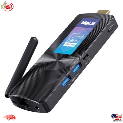 Fanless Mini PC Stick with Windows 11 4GB RAM 128GB Storage 4K HDMI Dual Wi Fi