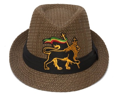 Straw Fedora w/ Patch (Various Fun Styles)