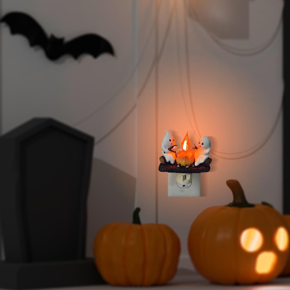 Ghost Campfire Night Light – LED Candle With Silicone Flame, Amber Glow, Cute Kerosene Lamp Style 1 thumbnail image