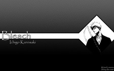 Anime bleach kurosaki ichigo monochrome stripes boys art Custom Gaming Mat Desk