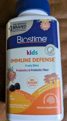 Biostime Kids Immune Defense Fruity Bites | Includes Vitamins D&C + Zinc  07/26