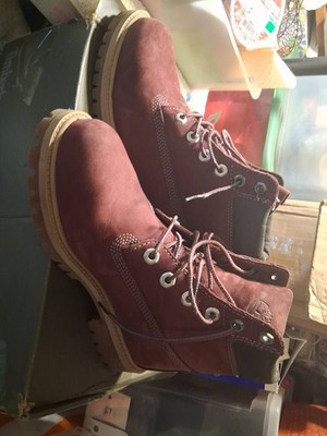 Timberland  Waterproof Suede Maroon Leather Boots  Junior  Size 5  U K4.5.