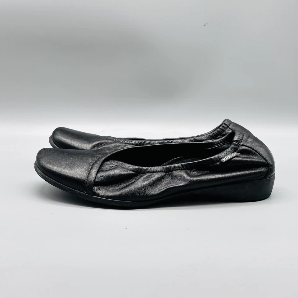 Zapatos Mephisto Mujer 9 Cuero Negro Air Relax Ballet Cuña Plana Cómodos Elastizados Foto 4 de 4