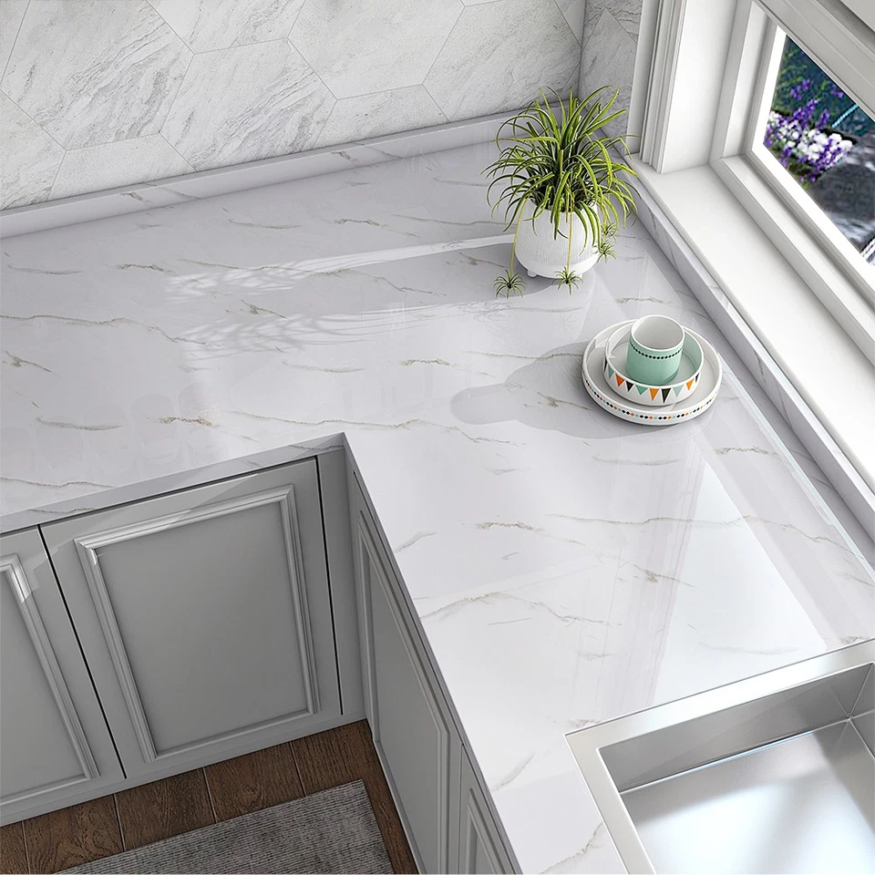 2 Rolls Marble Contact Paper for Countertops,Self Adhesive Peel &Stick Wallpaper - Image 4 of 4