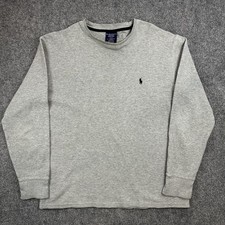 Polo Ralph Lauren Sleepwear Shirt Adult M Gray Knit Long Sleeve Casual Men Sleep