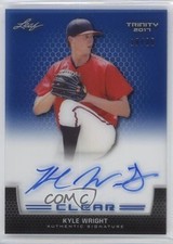 2017 Leaf Trinity Clear Auto Blue 19/25 Kyle Wright #CA-KW1 Auto fm0