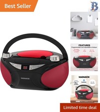 Bluetooth CD Boombox with AM/FM Stereo LED Display - Take Your Music Anywhere
