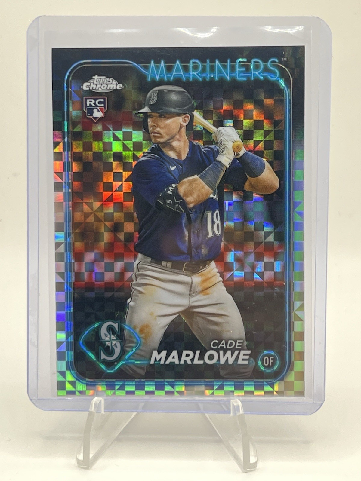 2024 Topps Chrome Cade Marlowe X-Fractor #266 Seattle Mariners RC