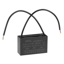 Ceiling Fan Capacitor CBB61 4.5uF 350V AC 2 Wires Polypropylene Film 47x29x18mm