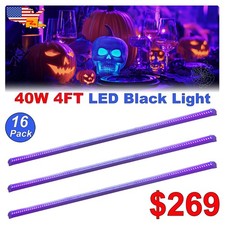 16 Pack 4FT UV Light Bar 40W LED UV Bar Ceiling Fixture Christmas Party D cor