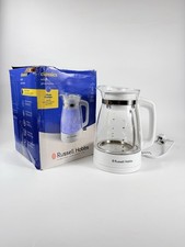 Russell Hobbs Carafe Style Classic Glass Kettle - 1.7L Cordless White NO BOX