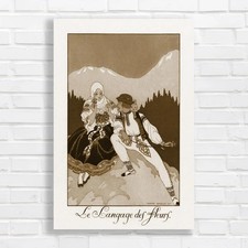 Vibrant Ethnic Folk Sepia Canvas Print Large Picture Wall Art