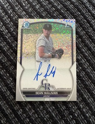 2023 Bowman Draft 1st Sean Sullivan #/71 Sparkle Refractor Rookie Auto
