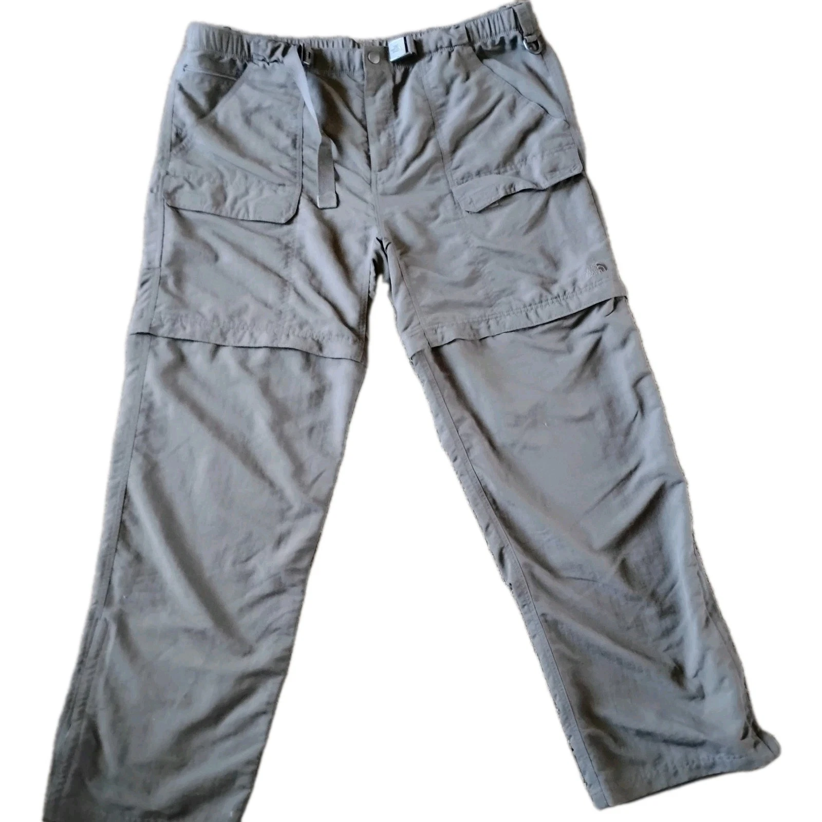 northface zip off hiking pants with snap belt