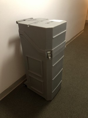 Trade Show Hard Travel Case with With silent two wheels and handle 38 x 16 x 14 