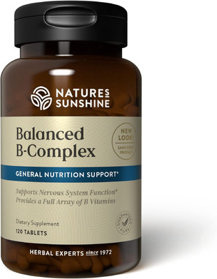 Nature s Sunshine Balanced B Complex 120 Tablets, Nervous System Health