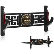 Barydat 1 Tier Sword Holder Katana Stand Wall Mount Samurai Sword Display Kat...