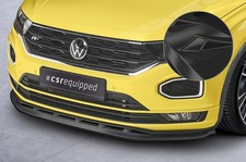 Cup Spoiler Lippe Front Ansatz Carbon Look für VW T-Roc (A1) R-Line CSL402-C