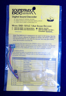 Soundtraxx DCC Digital Sound Decoder Model DSD-101LC 820121 Alco TS