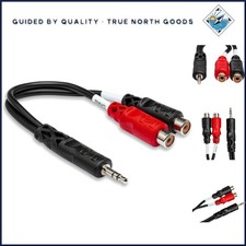 3.5mm TRS to Dual RCA Stereo Breakout Cable for Audio Device Connection