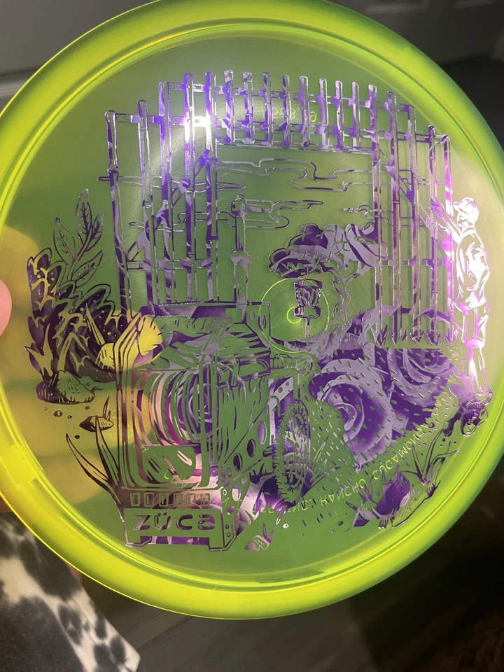 Innova Disc Golf Neon Yellow Colored 2023 USDGC CHAMP ROC HOLE 7 Zuca Cart 180g - Image 3 of 4