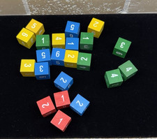 Learning mathematics wooden Number rolling cubes assorted Colors Teaching Math