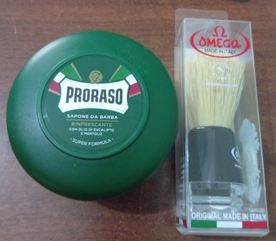 Proraso 150ml Bowl Shaving Soap + Omega Brush with Pure Bristle