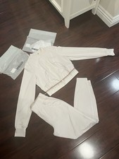 Gymshark recess jogger  track top cream XS Small logo NEW