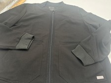 FIGS Technical Collection Womens Bellery Scrub Lab Jacket Black Full Zip XL 693