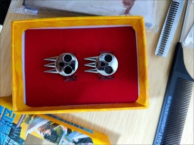 1 Pair Cosplay Ring Soul Eater Death The Kid Cosplay 2 Rings Set in box